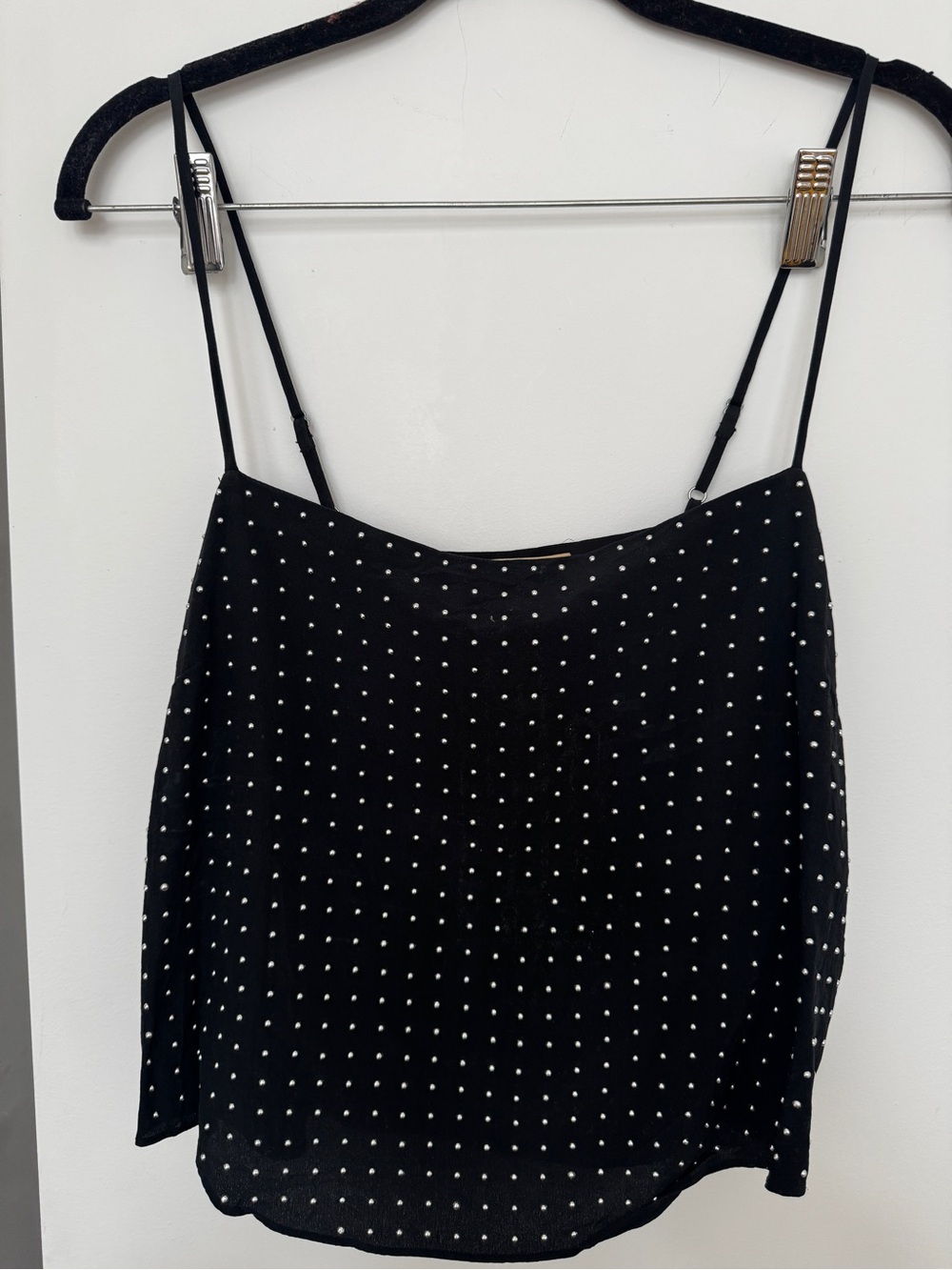 Fleur du Mal Spaghetti Strap Tank with Silver Studs
